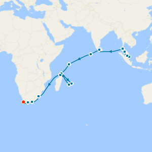 Shores of Silk & Sun from Singapore to Cape Town with Stays 