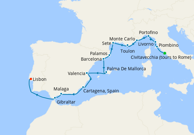Cruise Itinerary Map