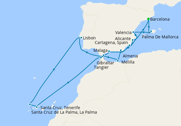 Cruise Itinerary Map