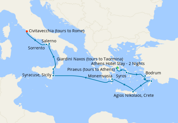 Cruise Itinerary Map