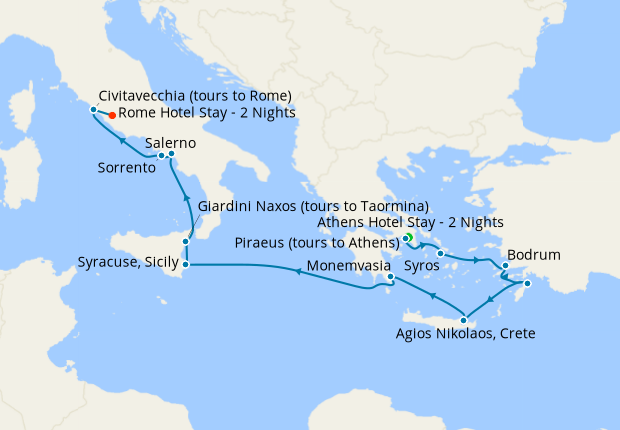Cruise Itinerary Map
