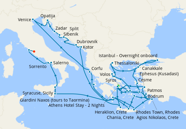 Cruise Itinerary Map