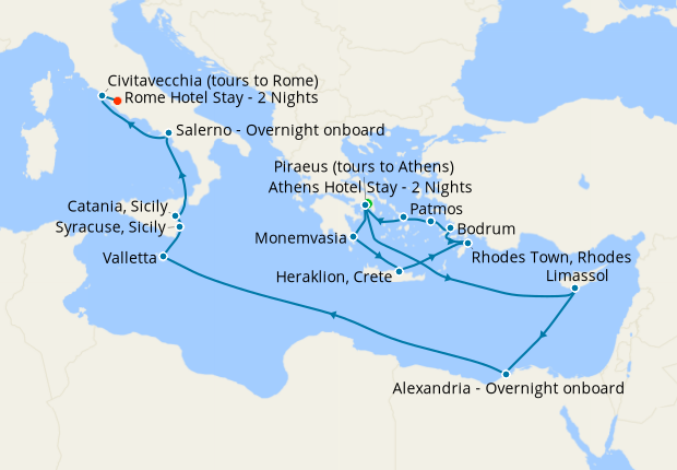 Cruise Itinerary Map