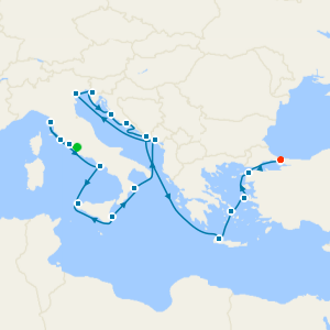 Italy, Croatia & Greece Combination Cruise with Rome and Istanbul Stays