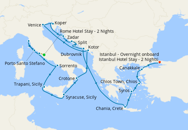 Cruise Itinerary Map