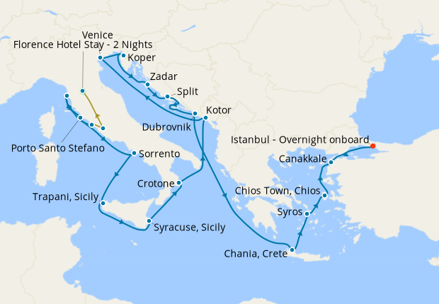 Cruise Itinerary Map
