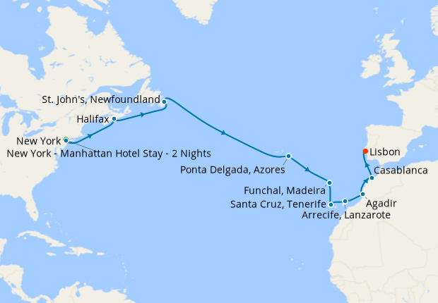 Cruise Itinerary Map