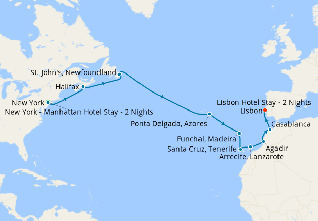 Cruise Itinerary Map