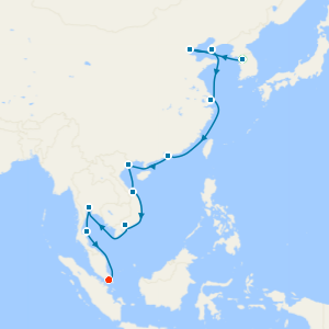 Seoul, China and Southeast Asia Grand Voyage to Singapore with Stays