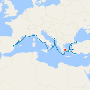 Greek Isles: Spain, France, Italy & Istanbul from Barcelona with Stay
