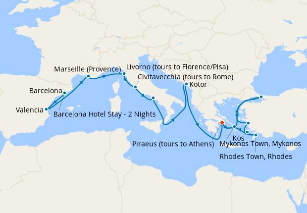 Cruise Itinerary Map