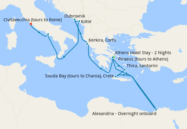 Cruise Itinerary Map
