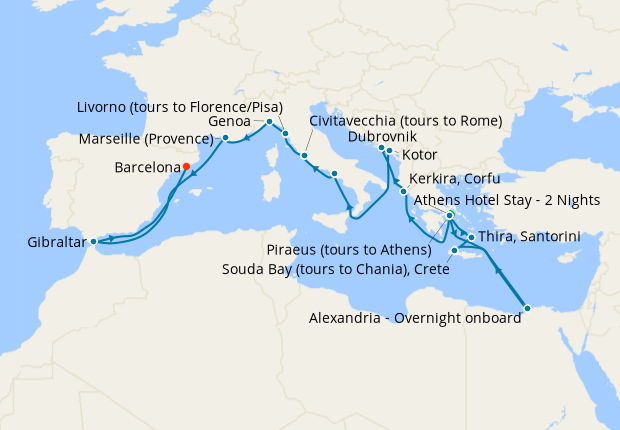 Cruise Itinerary Map