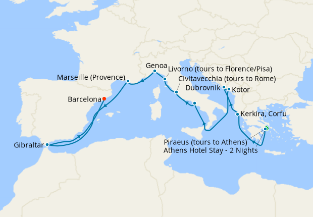 Cruise Itinerary Map