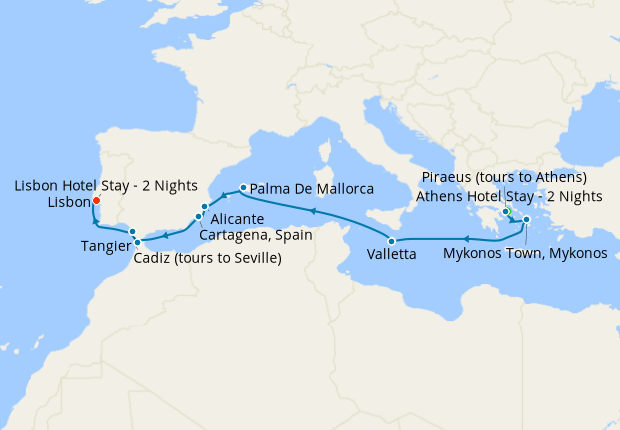 Cruise Itinerary Map