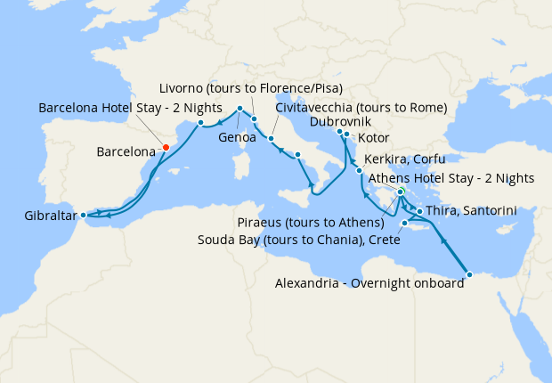 Cruise Itinerary Map