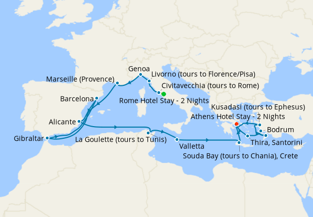 Cruise Itinerary Map