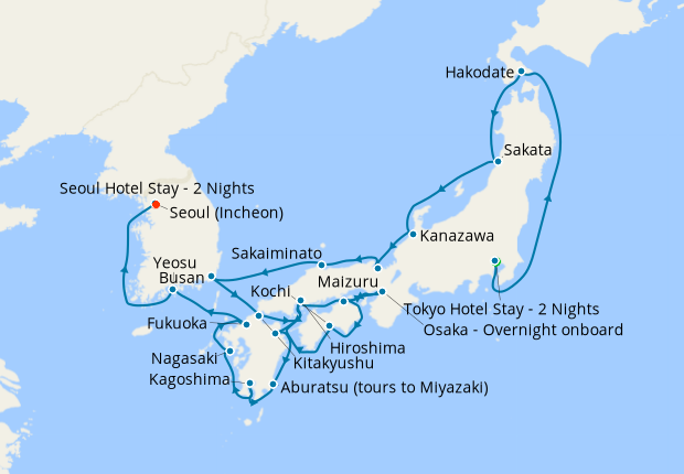 Cruise Itinerary Map