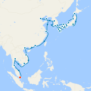 Tokyo and Japan, China and Southeast Asia Grand Voyage to Singapore with Stays