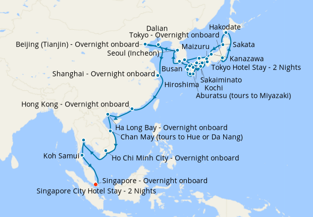 Cruise Itinerary Map