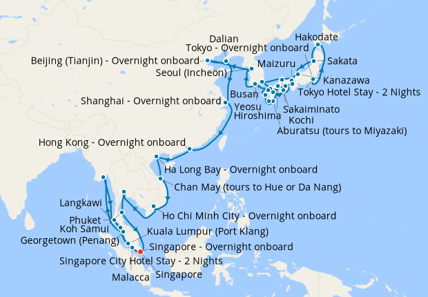 Cruise Itinerary Map