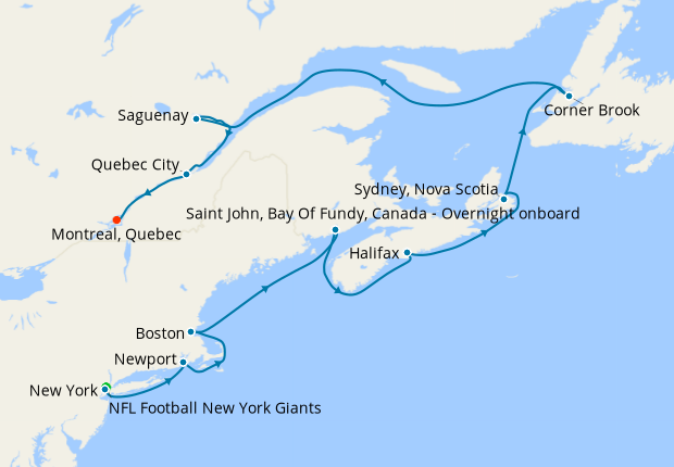 Cruise Itinerary Map