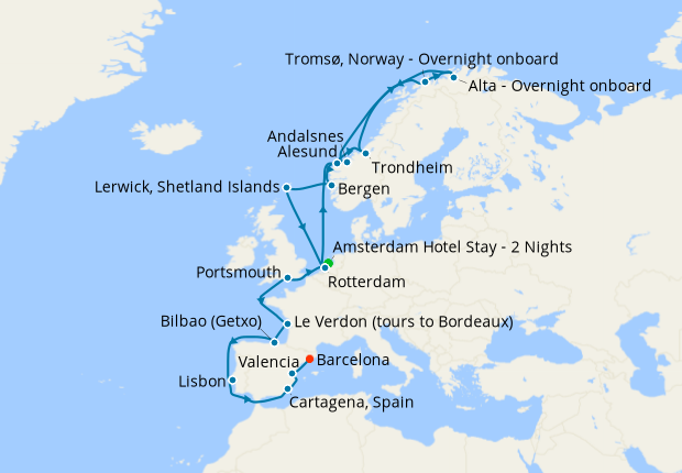 Cruise Itinerary Map