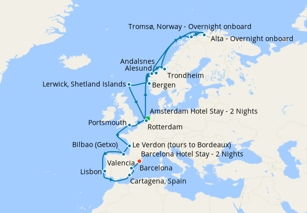 Cruise Itinerary Map