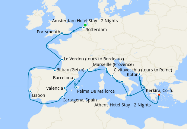 Cruise Itinerary Map
