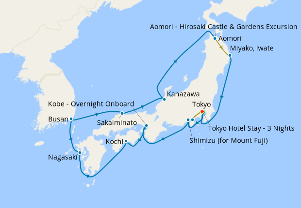 Cruise Itinerary Map
