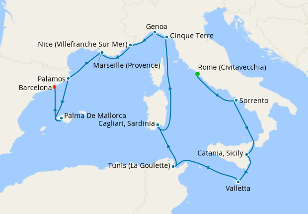 Cruise Itinerary Map