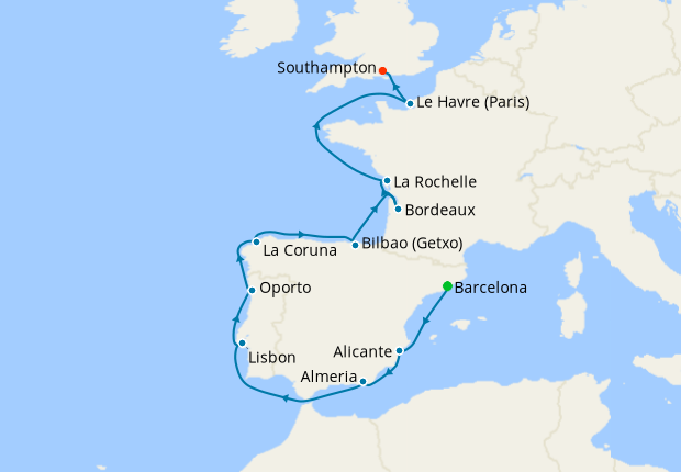 Cruise Itinerary Map
