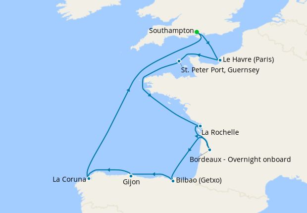 Cruise Itinerary Map