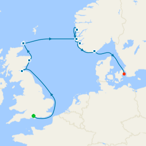 Legends of the North Sea from London (Southampton) to Copenhagen