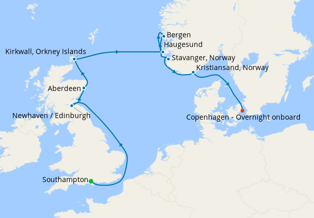 Cruise Itinerary Map