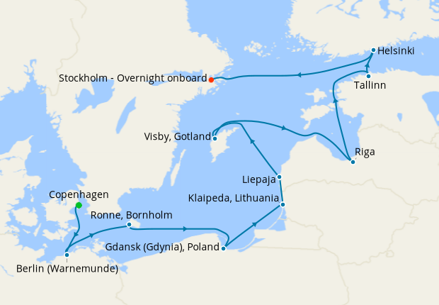 Cruise Itinerary Map