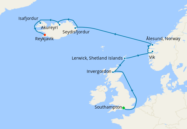 Cruise Itinerary Map