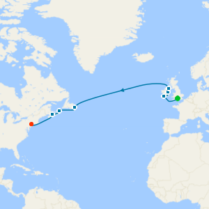 Celtic Shores & Maritimes from London (Southampton) to New York