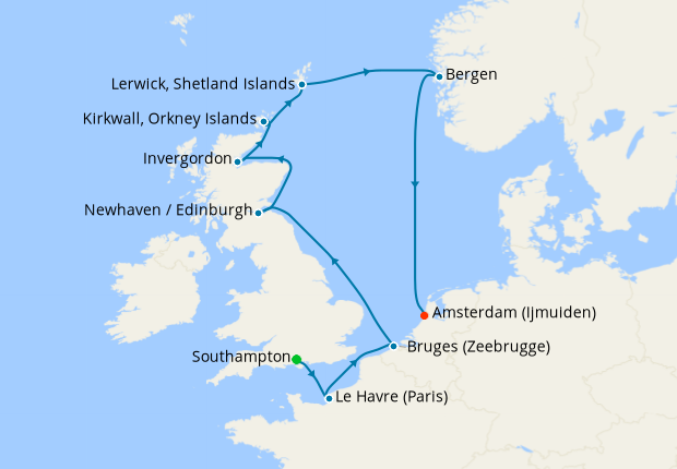 Cruise Itinerary Map