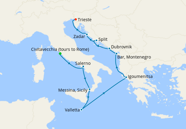 Cruise Itinerary Map