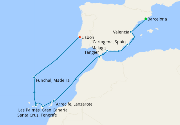 Cruise Itinerary Map