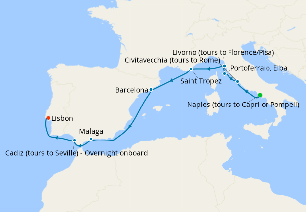 Cruise Itinerary Map