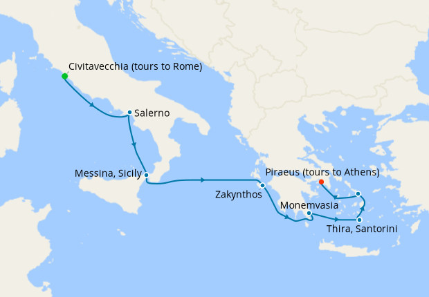Cruise Itinerary Map