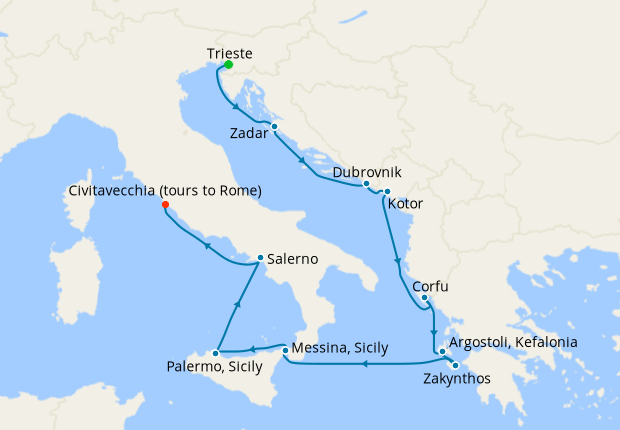 Cruise Itinerary Map