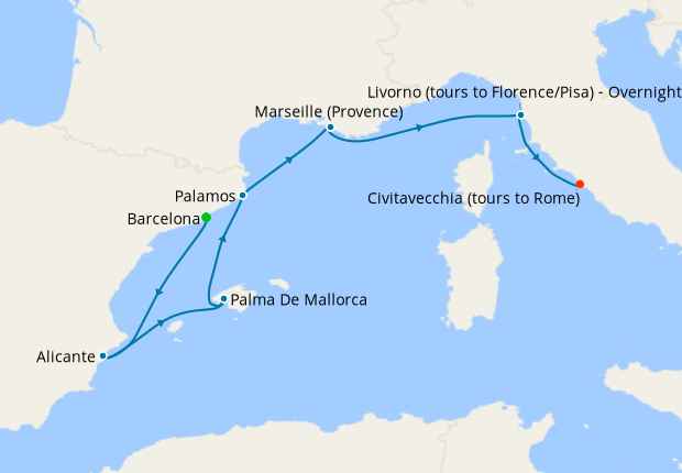 Cruise Itinerary Map