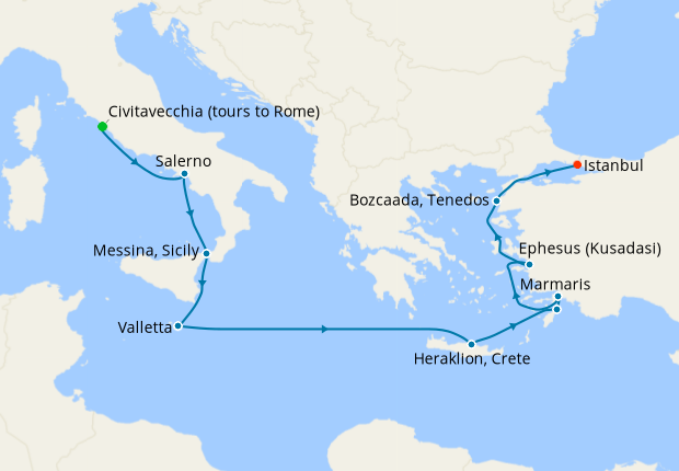 Cruise Itinerary Map