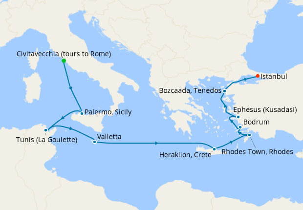 Cruise Itinerary Map