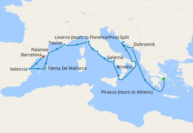 Cruise Itinerary Map