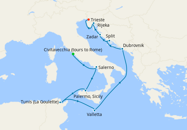 Cruise Itinerary Map