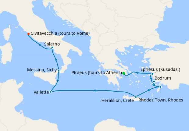 Cruise Itinerary Map